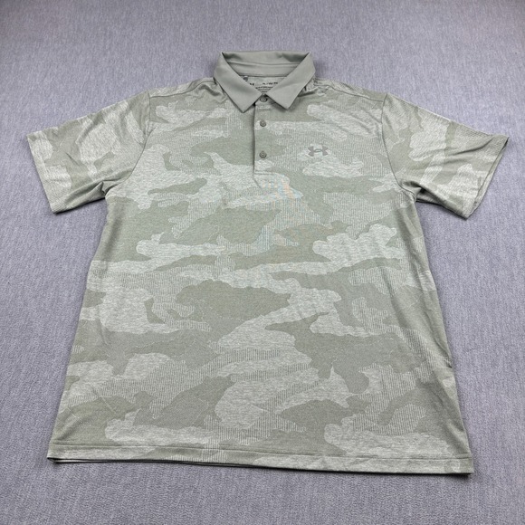 Under Armour Other - Under Armour Mens Polo Shirt Extra Large Green Playoff 2.0 Jacquard Camo  Golf